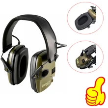Esportes táticos ao ar livre anti-ruído amplificador de som eletrônico tiro earmuff caça fone de ouvido protetora atacado