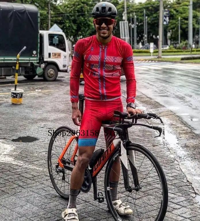 Pro командный триатлонный костюм мужские велосипедные Джерси наборы Skinsuit комбинезон Велосипедное трико Ropa ciclismo комплект гелевая накладка - Цвет: as picture16