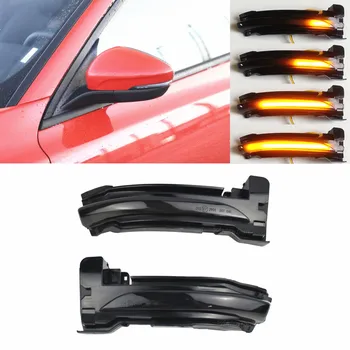 

For Ford Focus 4th. 2019 2020 LHD Car Side Wing Rearview Mirror LED Dynamic Turn Signal Indicator Sequential Light car styling .