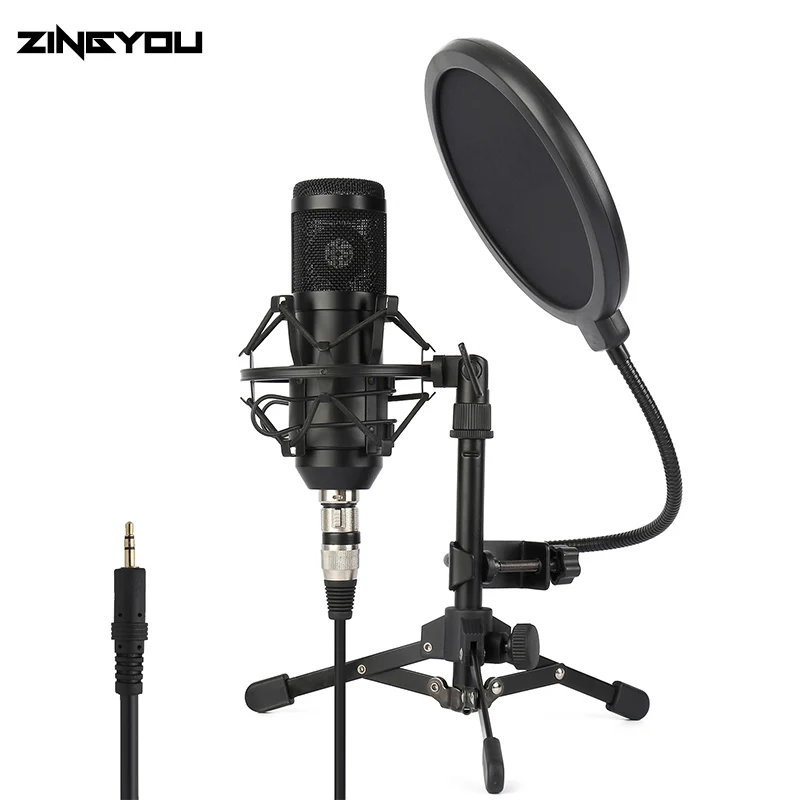 

PC Microphone Kit 3.5mm Streaming Studio Mic For Computer YouTube Gaming Recording Professional Podcast Condenser Microphone