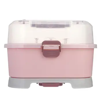 

1Pc Milk Bottle Case Baby Bottle Drying Rack Box Baby Supplies Container Portable Baby Tableware Storage Box