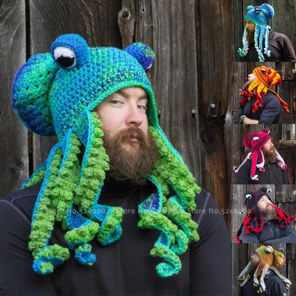 Men Women Octopus Hand Weave Knit 