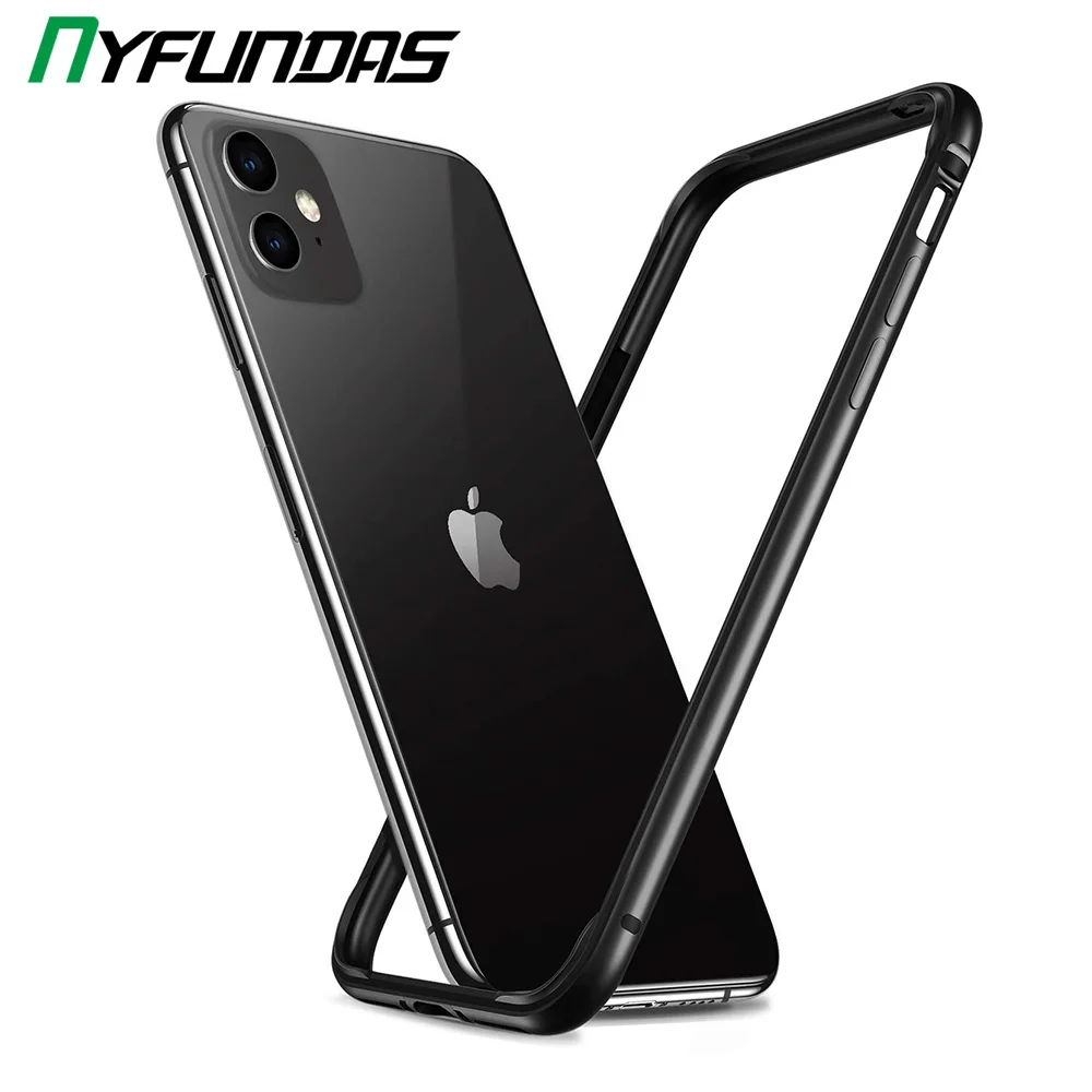 

Mental Bumper Phone Case For Iphone 11 Pro Max XS MAX XR X 11ProMax 11Pro Slim Thin Soft TPU Inner Hard Shockproof Frame Cover