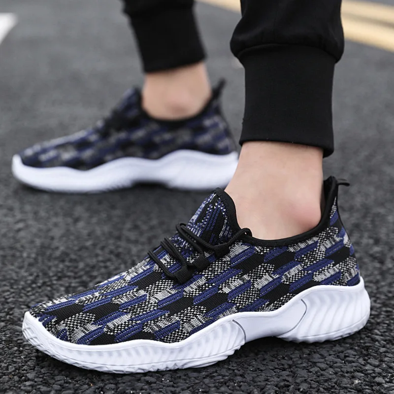 

2019 New Men's Casual Shoes Bottom Breathable Mesh Lightweight Comfortable Shoes Fashion Male Flat Wear-resistant Shoes U2-20