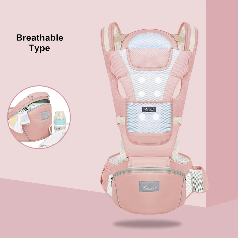 Breathable Pink Многофункциональный эргономичный слинг дети ребенок Хипсит младенец слинг рюкзак передняя сторона слинги для младенцев для путешествий 0-30 месяцев - Цвет: Breathable Pink