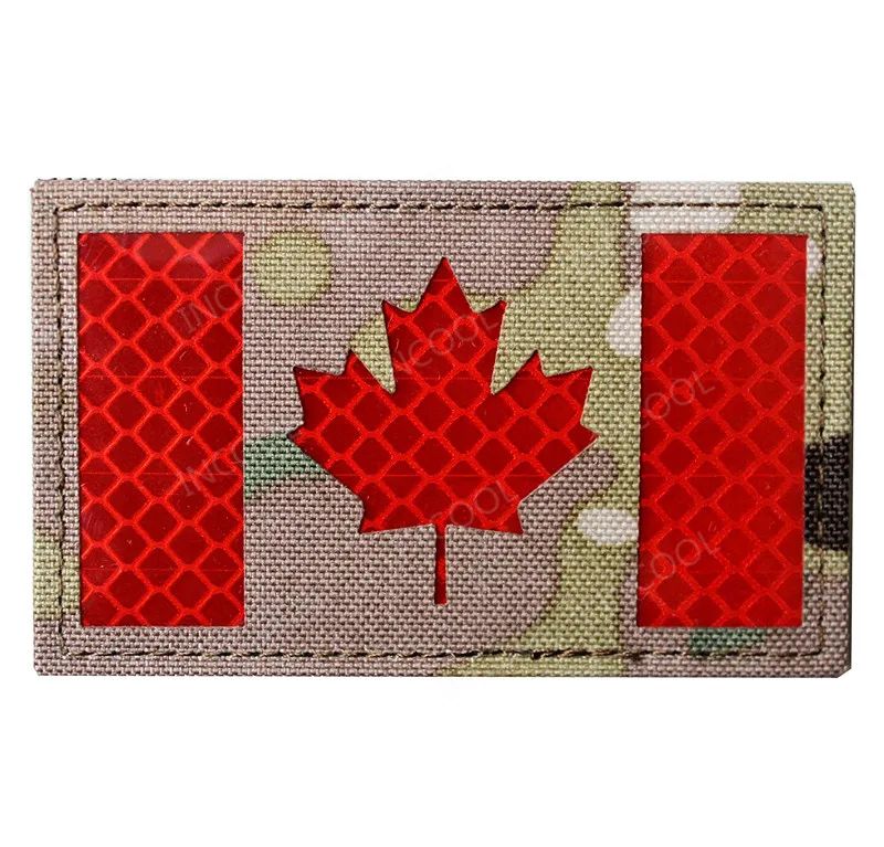 Canada Flag Embroidered Patches Maple Leaf Canadian Flags Military  Patches Tactical Emblem Appliques 3D Embroidery Badges 