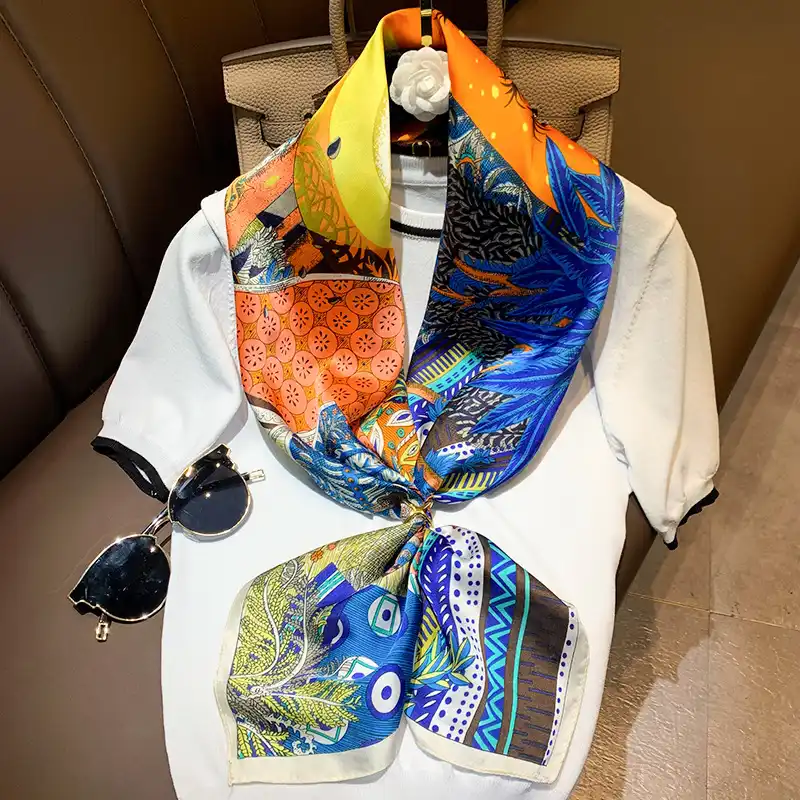 New 2020 Brand Winter Scarf Hijab Silk Fashion Female Style Decoration Large Square Real Professional Shawl Bandana Foulard Aliexpress