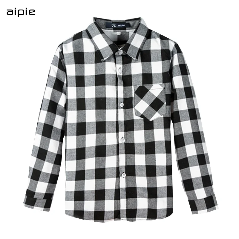 color Children Boy's girl's shirts Spring/Autumn Casual Classic Plaid Cotton Kids Shirts For 2-10 year wear - Цвет: color