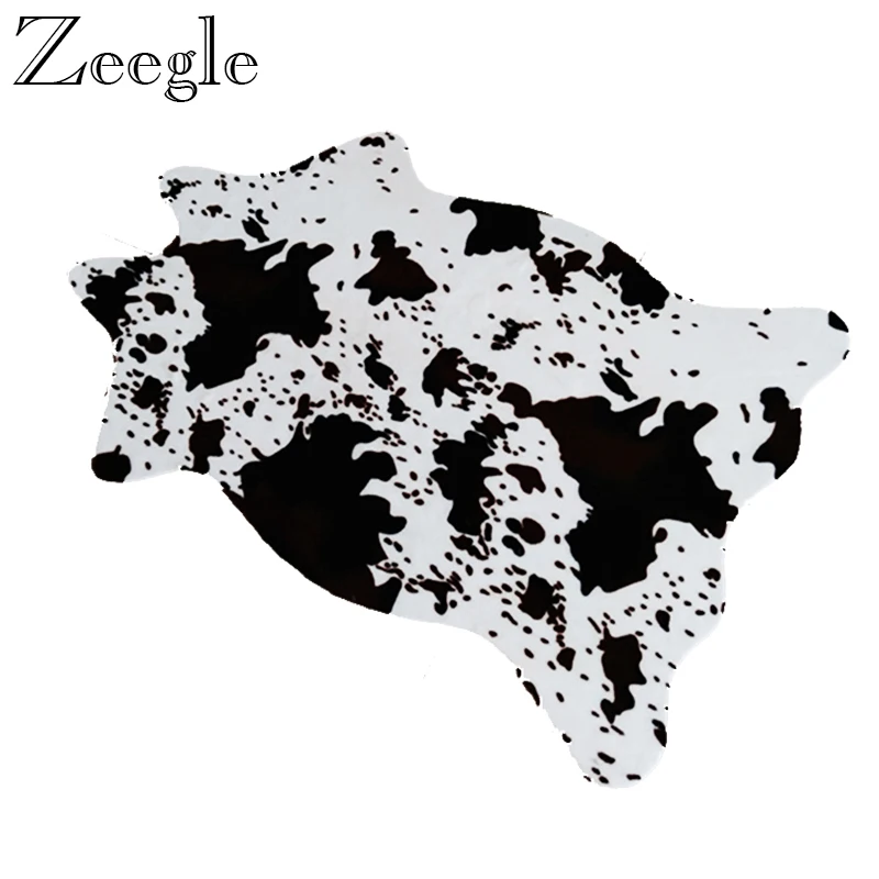 

Zeegle Floor Mat Doormat Animal Skin Printed Living Room Carpet Anti-slip Bedside Carpet Mat Soft Bedroom Rug Washable Foot Mat
