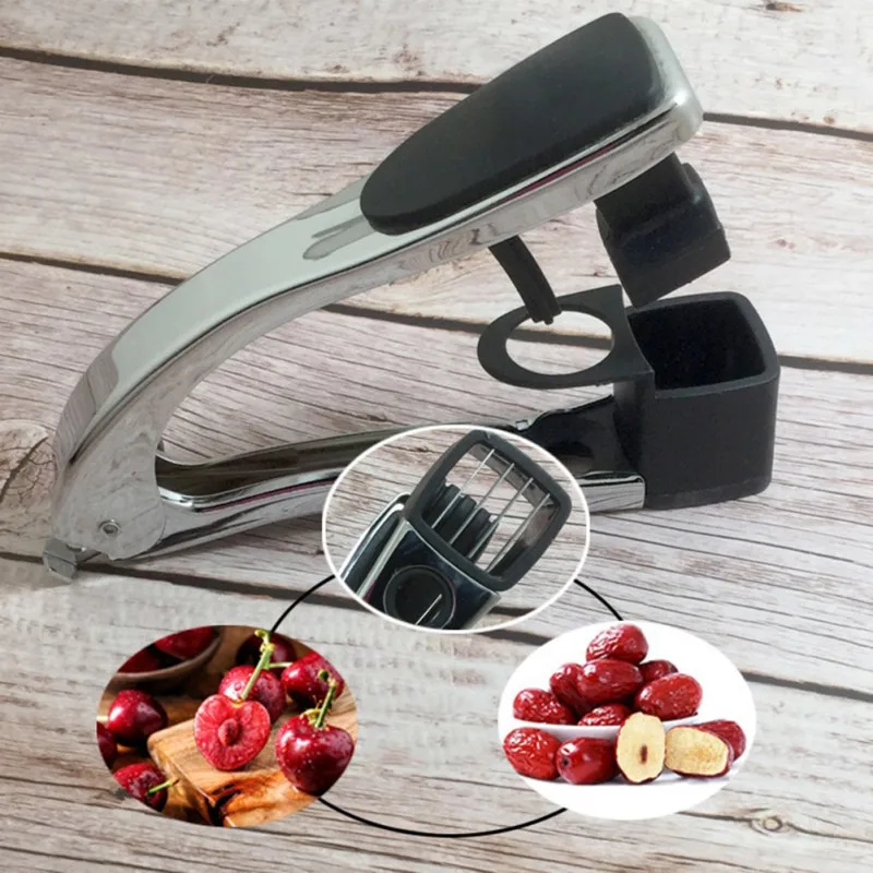 Stainless Steel Cherry Corer Removal Tool Household Red Jujube Corer Kitchen Clip Nuclear Tool Kitchen Gadgets