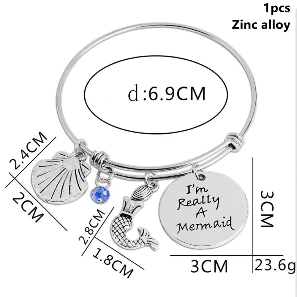 Mermaid Bracelet 2 Taoup Золотая Звезда Русалочка браслет на день рождения вечерние декоры для девочек Babyshower Русалка Вечерние подарки для подростков подвески из раковин - Цвет: Mermaid Bracelet 2