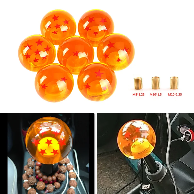 Pomello del cambio automatico universale sfera a stella rara Z sfera arancione diametro 54mm pomello del cambio 1-7 stelle S