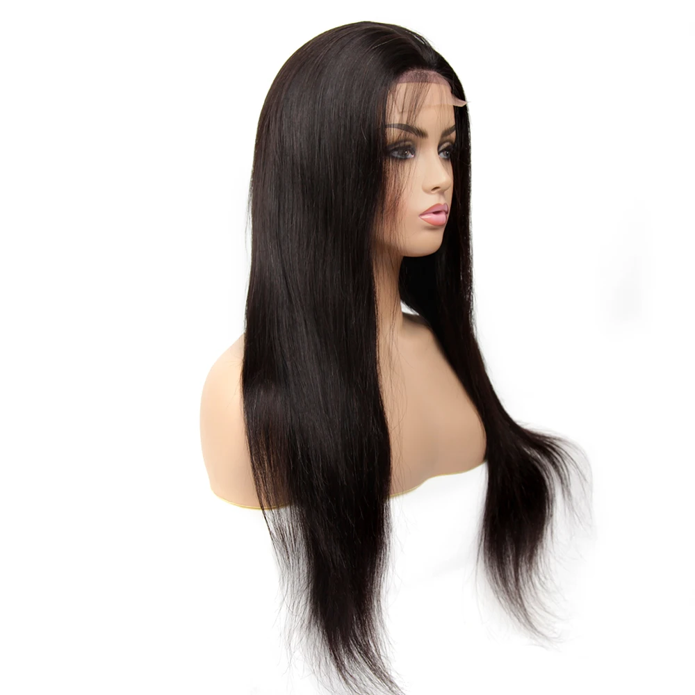 Zing шелковистый индийский парик 4x4 закрытие парик прямые кружева закрытие парик кружева передние человеческие волосы парики
