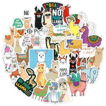 

100 PCS Llama Cactus Stickers Adhesive Stickers DIY Decoration Cartoon Cute Alpaca Birthday Mexican Party Decoration Sticker