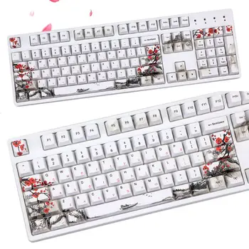 

Wangjiang Plum Blossom PBT Five sides Dye-subbed 108 Keys OEM Profile Keycap for Diy Mechanical Keyboard Keycaps