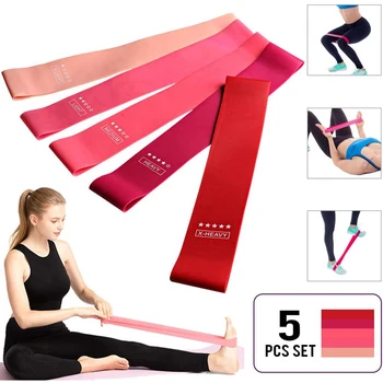 

Yoga Pull Rope Fitness Expander Belt 5pcs Resistance Band Training Stretch Strap Multi-function Equipment for Exercise