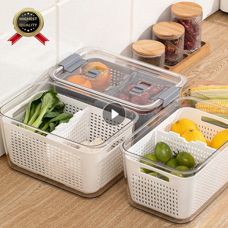 Multifunctional Storage Box Plastic Wash Basket Fruit Vegetable Drain
