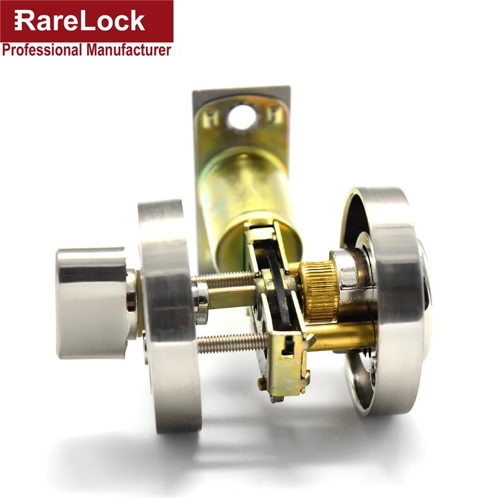  Rarelock Stainless Door Lock Deadbolt Round Knob for Bedroom Shop Hotel Office School Door Hardware - 32599935704