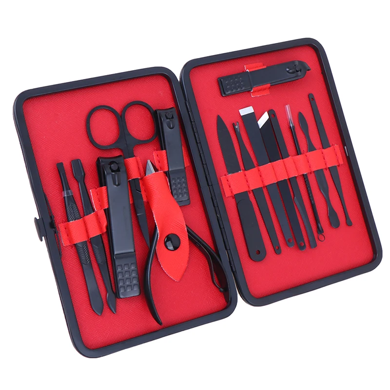 1 Набор = 15 шт Профессиональный набор для маникюра, нержавеющая сталь, кусачки для ногтей, ножницы, маникюрный набор, инструмент для ногтей