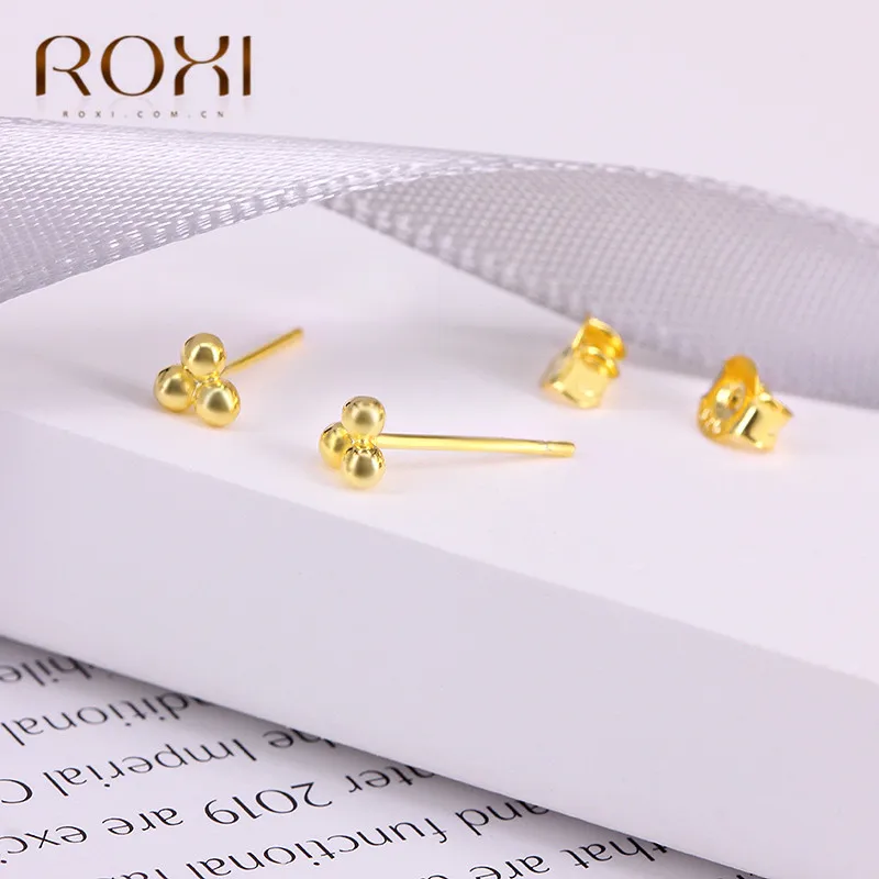 ROXI 100% Стерлинговое Серебро 925 пробы ювелирное изделие минималистичные серьги