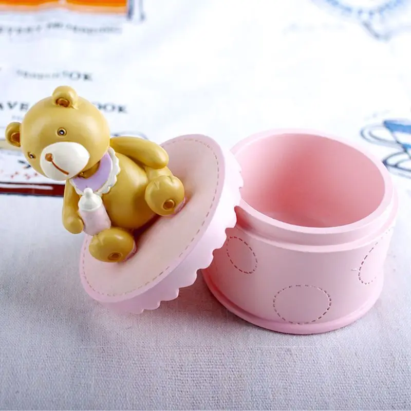 Funny Cute Bear Baby Deciduous Teeth Box Infants Lanugo Collection Boxes Creative Birthday Souvenir Gifts for Children Kids