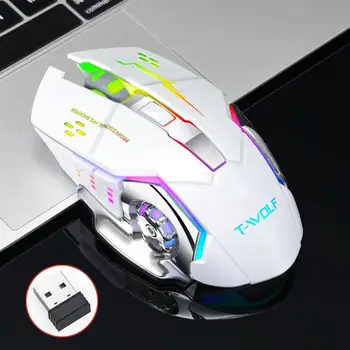 

Computer Mouse Rechargeable Wireless LED Backlit Mouse USB Ergonomic Silent Gaming Mouse Gamer Mice