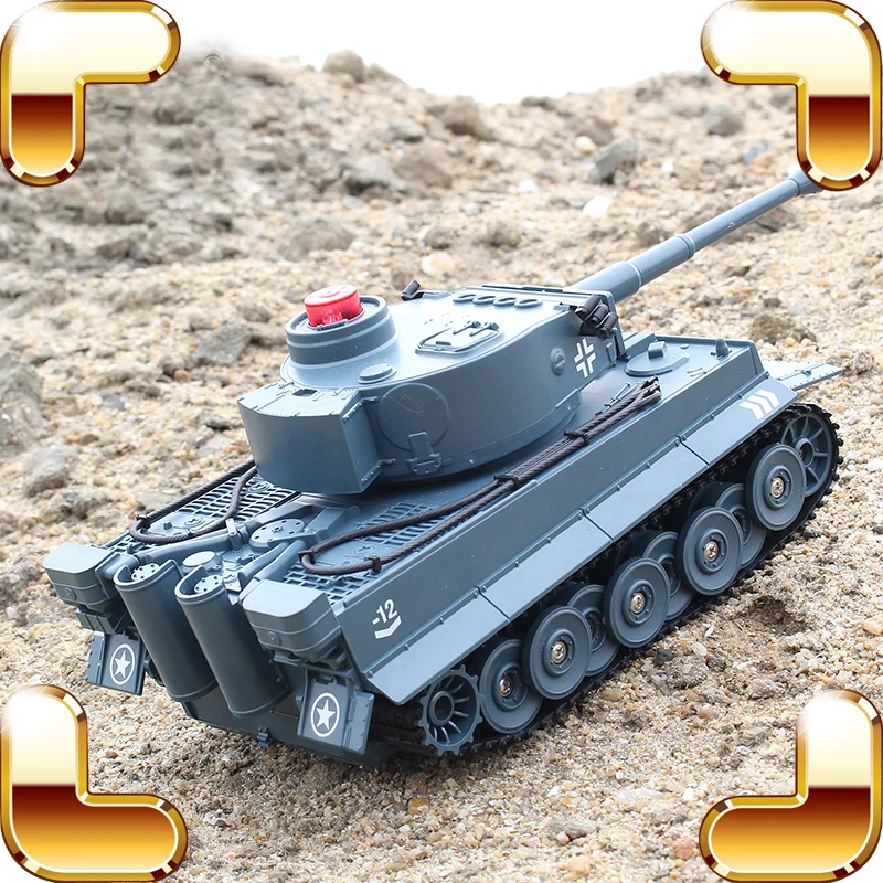 Детский подарок на день 2 4G 1/30 RC большой Военный танк электрический пульт