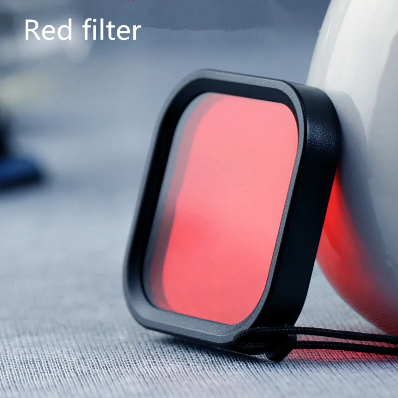 Red filter 60 м водонепроницаемый чехол-фильтр для дайвинга и плавания защитный корпус фиолетовый розовый красный фильтр для GoPro Hero 8 Black Action camera - Цвет: Red filter