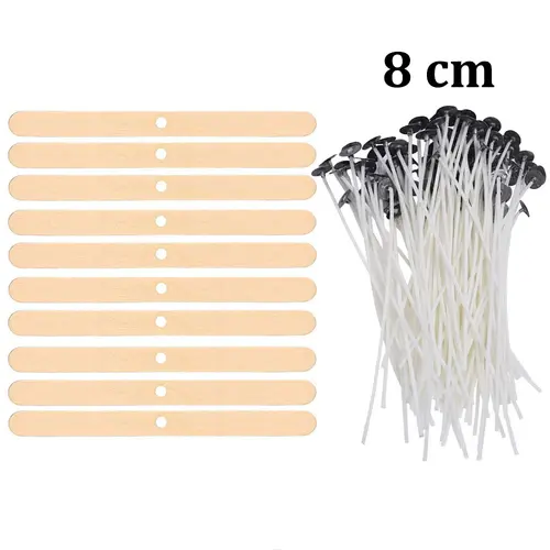 Smokeless Candle Wicks 2.6-20cm Pre-Waxed Cotton Core Wicks with Metal Sustainer Tabs DIY Handmade Candle Making Tools - Image 23