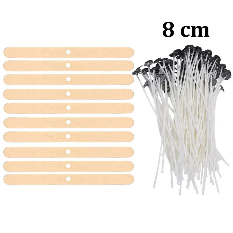 Smokeless Candle Wicks 2.6-20cm Pre-Waxed Cotton Core Wicks with Metal Sustainer Tabs DIY Handmade Candle Making Tools - Image 23