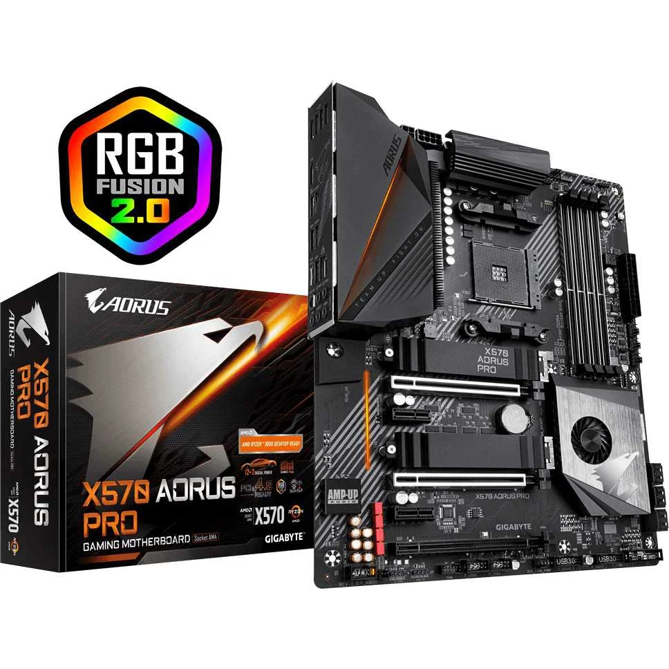 Материнская плата Gigabyte X570 AORUS PRO Soc-AM4 AMD X570 4xDDR4 ATX AC`97 8ch(7.1) GbLAN RAID+HDMI