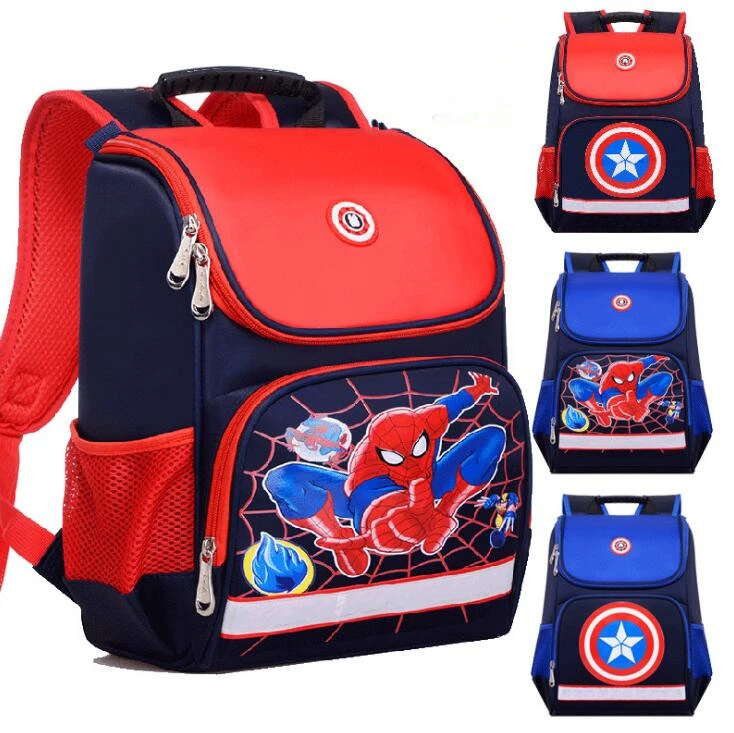 Mochila escolar de Spider-Man para niños, morral de dibujos animados para estudiantes de primaria