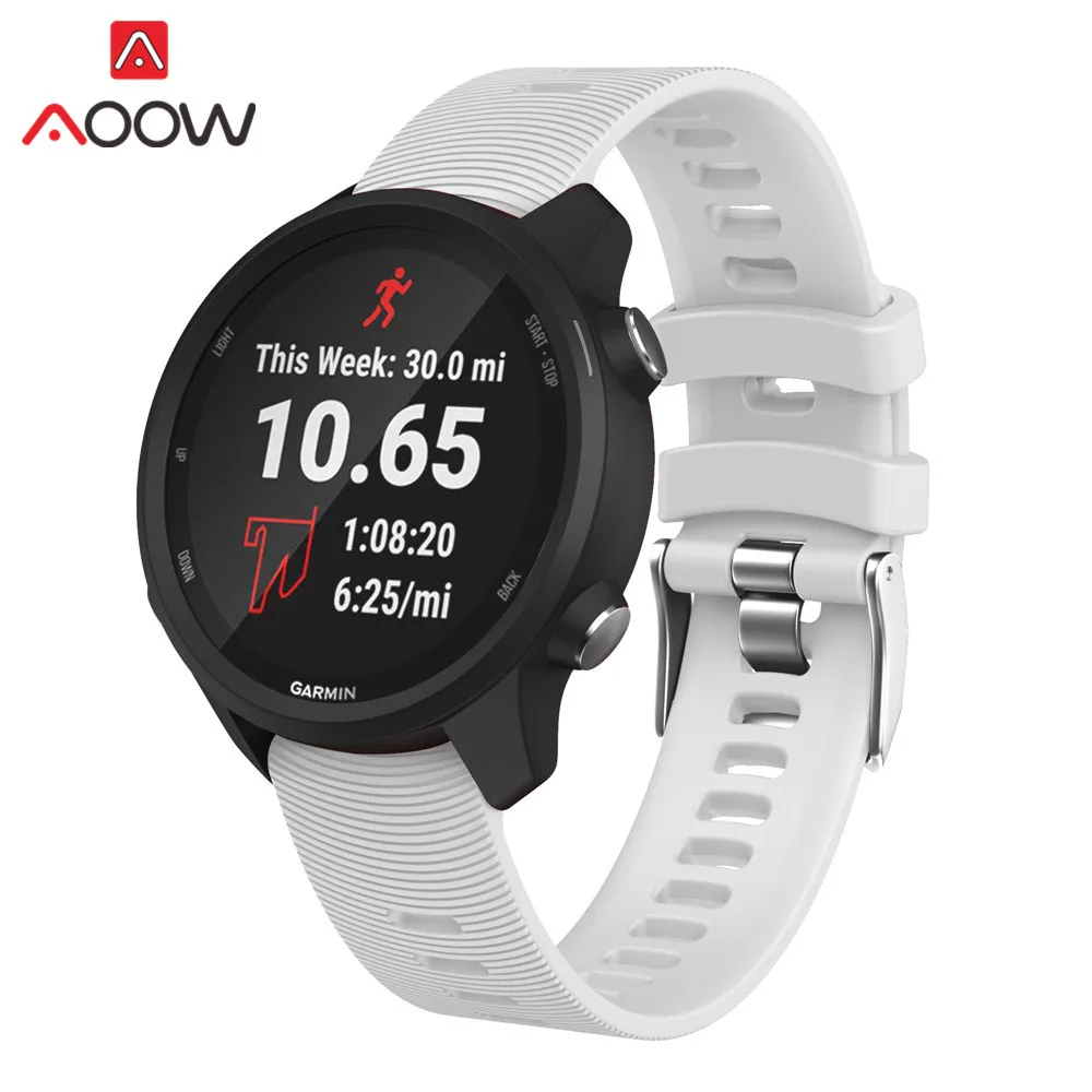 20 мм спортивный силиконовый ремешок для часов Garmin Forerunner 245M 245 645 Vivoactive 3 Approach S40 браслет ремешок для умных часов
