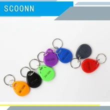 10 шт случайных цветов EM4305 T5577 Дубликатор значок копия 125 кГц RFID тег llavero порта Chave карты стикер брелок жетон кольцо
