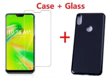 Case and Glass Для LG Q9 и LG G7 Fit чехол+ прозрачное закалённое стекло Мягкие TPU Тонкий геля защиты кожи кремния крышка телефона - Цвет: Case and Glass