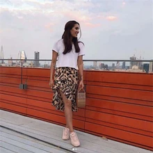 Пикантная женская юбка,, модная женская юбка с леопардовым принтом, высокая талия, для девушек, для вечеринки, мини юбки, на шнуровке, с оборками, юбки-карандаш