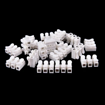 

20 Pieces LED Strip Light Quick Wire Connecting CH-3 Spring Wire Connectors Electrical Cable Clamp Terminal Block Connector