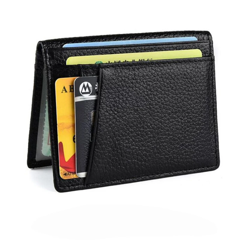 Mini Credit Card Holder Wallet Super Slim Soft Wallet 100% Genuine Leather Purse Card Holders Men Thin Small leather wallet wallet card holder card holder credit card holder credit card wallet card wallet wallet card bag document card wallet