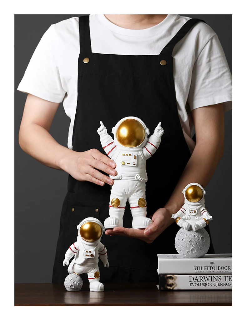 Европейская статуя космонавта домашняя статуя героя космонавта офисный Декор Миниатюрные модели креативные фигурки ремесла
