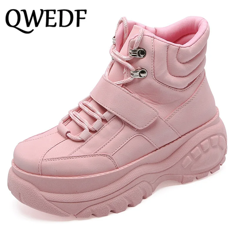 

Spring new high top women's casual shoes fashion breathable lightweight walking mesh lace-up flat sneakers shoes female D3-83