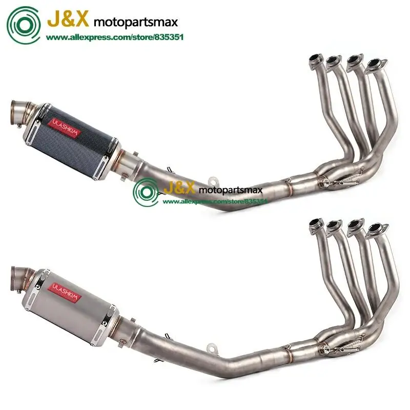 Полная выхлопная система побега без шнуровки для мотоцикла Kawasaki Z800 Модифицированная полная средняя Соединительная труба