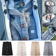 Детская сумка-бантик, хлопок, теплая, зимняя, для младенцев, для улицы, Bady Cart, одежда на пуговицах, вязаная, пеленка, коляска, одеяло для малышей, спальный мешок