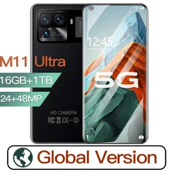 New Global M11 Ultra Smartphone 16GB+512GB 10 Core 48MP Camera Celular 5G Version Android Cell phone 6800mAh Mobile Phones