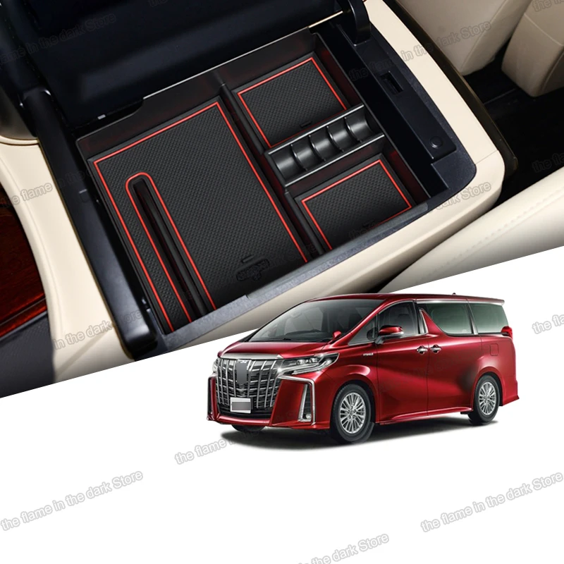 Lsrtw2017 For Toyota Alphard Vellfire Car Armreset Plate Storage Box Interior 2015 2016 2017 2018 2019 2020 30 Accessories Case Interior Mouldings Aliexpress