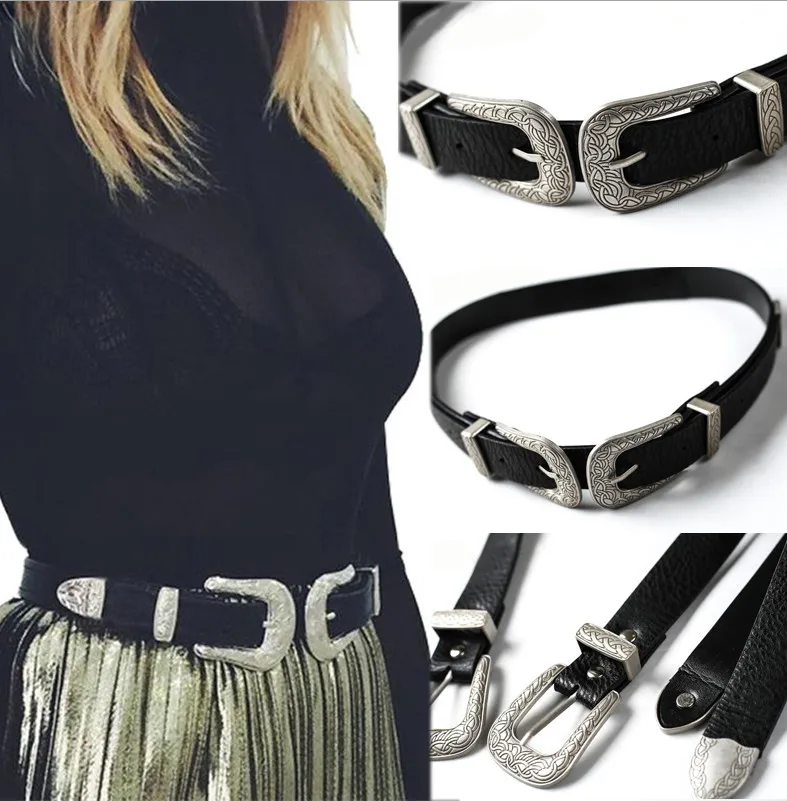 Ремень женский в стиле бохо с металлической пряжкой цвет ассортименте |