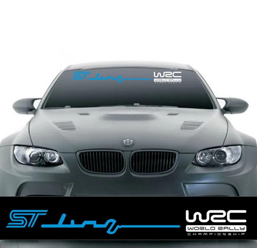

Светоотражающая наклейка ST WRC на переднюю панель автомобиля, Виниловая наклейка на окно автомобиля, внешняя эмблема, украшение «сделай сам», Стайлинг автомобиля