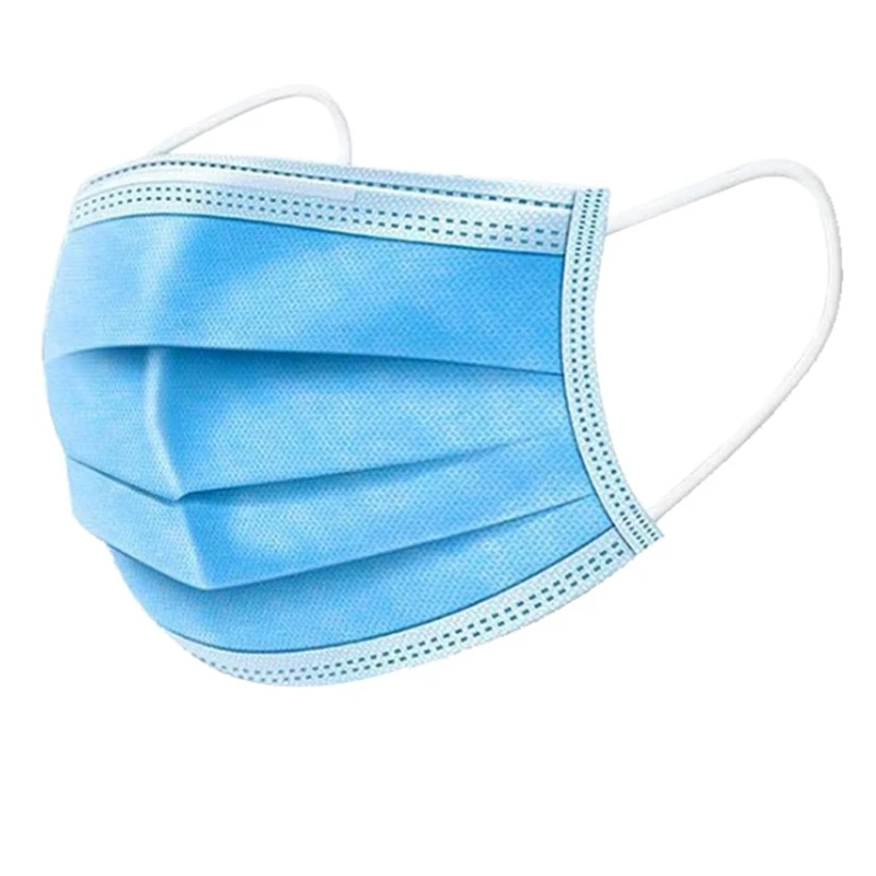 

500 Pieces of 3-Layer Disposable Masks Protective Masks Influenza Bacteria Face Safety Dust Masks