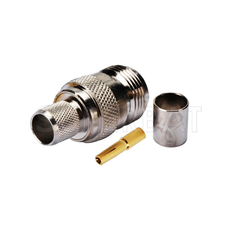 

Superbat 2pcs N Female Crimp RF Coaxial Connector for Cable RG214 RG213 RG8 LMR400
