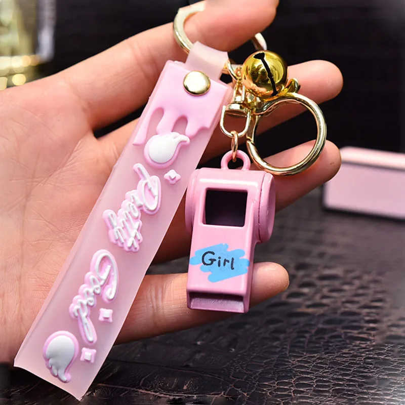 Creative Outdoors High Decibel Whistle Keychain Girl Portable Alloy
