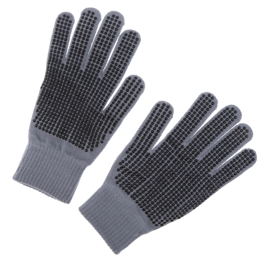 Dark Grey Тканые Верховая езда прыщей защитные перчатки для конного спорта Верховая езда оборудование аксессуары - Цвет: Dark Grey